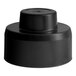 A black round plastic cup dispenser pusher piece.