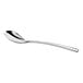 An Acopa stainless steel bouillon spoon with a silver handle.