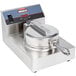 A silver Nemco Waffle Cone Maker with a button and a handle.