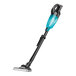 A Makita vacuum cleaner with a blue and black handle.