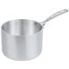 A Vollrath Wear-Ever Classic Select aluminum saucepan with a chrome plated handle.