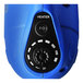 A close up of a blue and black XPOWER Thermal Ace B-24 Professional heated pet hair dryer.