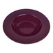 A purple melamine bowl with a circular rim.