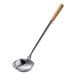 An Emperor's Select small wok ladle with a wood handle.