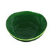 A green Elite Global Solutions melamine bowl with a reactive glaze finish.