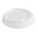 A white plastic Cambro lid with text on it.