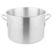 A large silver Vollrath Wear-Ever aluminum sauce pot with two handles.