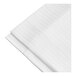 A folded white pillow sham with a tone on tone stripe.