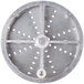 A Nemco 3/16" Easy Slicer shredder assembly disc with holes in it.