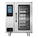 An Alto-Shaam stainless steel countertop combination oven with a digital display.