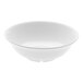 A Carlisle white melamine bowl on a white background.