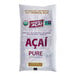 A white bag with purple text that reads "Tropical Acai Organic Unsweetened Acai Blender Pack" containing acai puree.