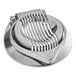 A Choice round aluminum hinged egg slicer with stainless steel wires.