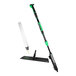 The Unger Excella floor cleaning starter kit with a black and green pole and handle.