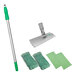 A green Unger SpeedClean indoor window cleaning mop and supplies.