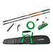 A black and green bag with Unger nLite Gen 2 window cleaning tools and carbon poles inside.