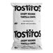 A white bag of Tostitos Crispy Round tortilla chips.