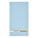 A blue and white striped Sophistiplate paper guest towel.