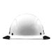 A white Lift Safety Dax Fifty50 hard hat with black carbon fiber trim.