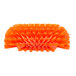 An orange Carlisle brush with many bristles.