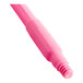 A close-up of a pink threaded fiberglass broom/squeegee handle.
