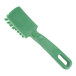 A close-up of a Carlisle Sparta green polyester detail brush with a handle.