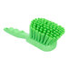A Carlisle Sparta lime green pot scrub brush with a handle and bristles.