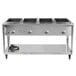 A large stainless steel Vollrath commercial food warmer.