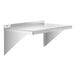 A silver Regency stainless steel wall shelf with a white background.