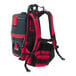 A red and black NaceCare Solutions backpack vacuum with a grey tool.