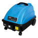 A blue and black NaceCare Solutions corded steam cleaner on wheels.