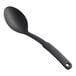 A black Choice heat-resistant nylon spoon with a handle.