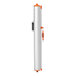 A white and orange ZonePro portable safety banner tube with a handle.