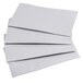 A stack of folded dove gray Hoffmaster paper dinner napkins.