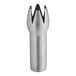 A silver metal iSi tulip decorating tip.
