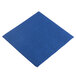 A navy blue Hoffmaster 2-ply square napkin.