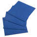 A stack of navy blue paper napkins.