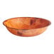 An 18" woven wood salad bowl with a brown pattern.