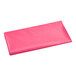 A hot pink plastic wrap on a white background.