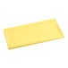 A yellow rectangular Table Mate plastic cover folded on a white background.
