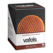 A box of Vafels Individually Wrapped Vegan Coffee Stroopwafels with a diamond pattern on the waffle.