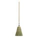 A medium Authentic Amish-Made Corn Broom with a wooden handle and long bristles.