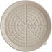 A white World Centric round pizza container base with a circular pattern on it.