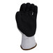 A pair of blue Armor Guys heavy duty gloves with black HCT microfoam nitrile coating.