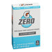A white box with blue and grey text reading "Gatorade Thirst Quencher Zero Sugar Glacier Freeze Sports Drink Powder"