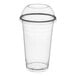 A clear plastic Choice cup with a clear dome lid.