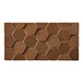 A close-up of a Pavoni Pave Vallee chocolate bar with a hexagon pattern.