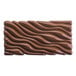 A Pavoni polycarbonate chocolate bar mold with wavy lines on the bar.