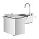 A Regency stainless steel drop-in hand sink with faucet.