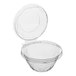 A case of 240 clear Inline Plastics Safe-T-Fresh 16 oz. deli bowls with hinged dome lids.